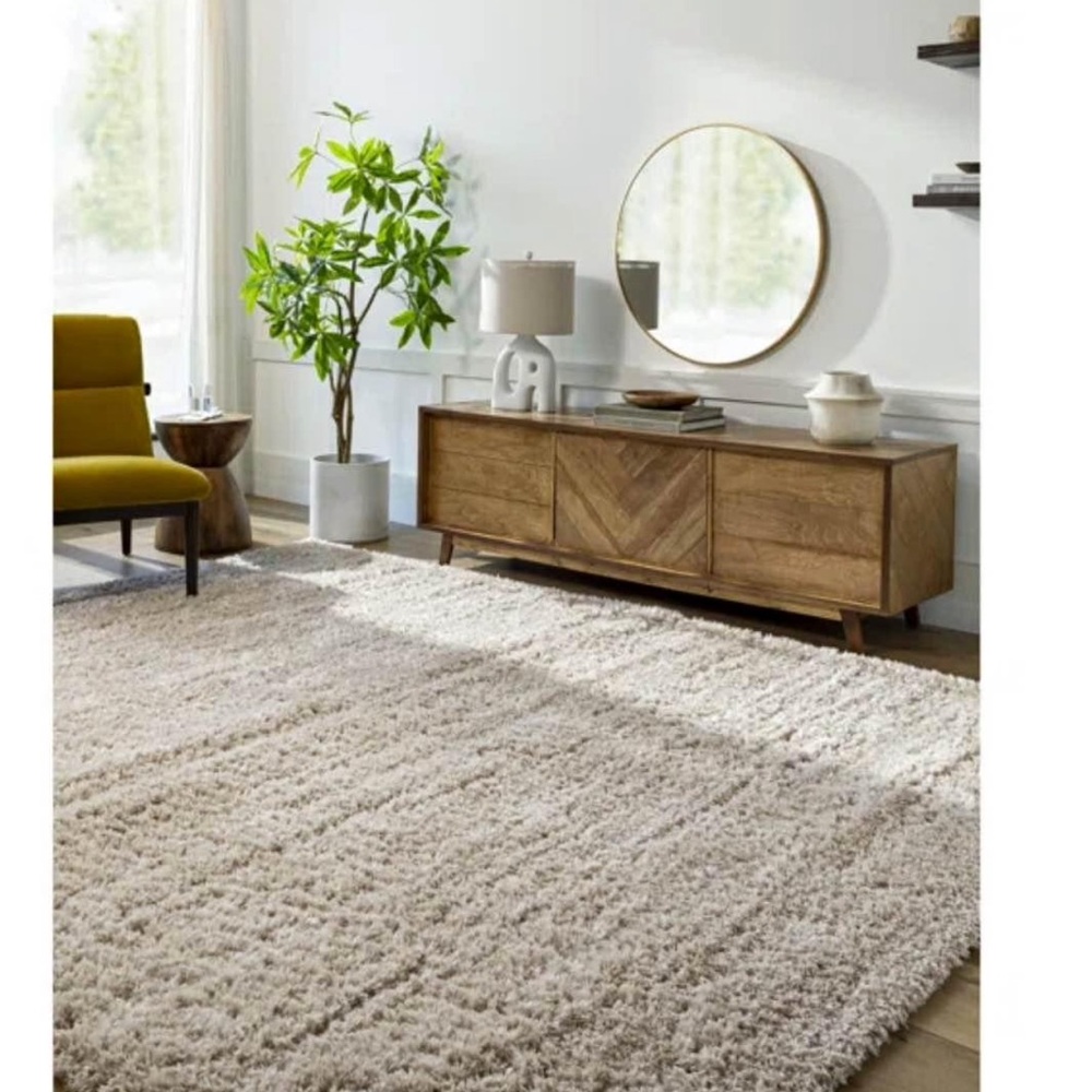 Plush Cream Shag Rug - Picture 2 of 7